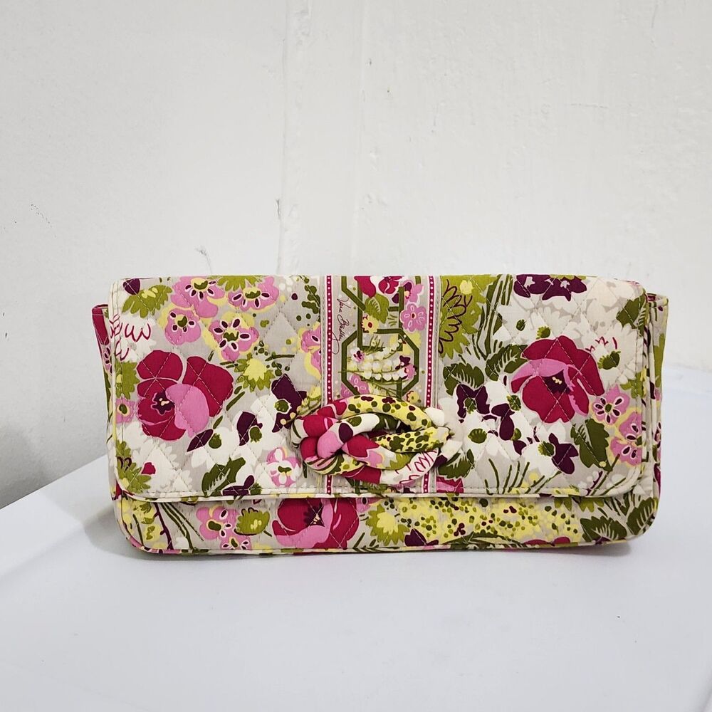 Vera Bradley Knot Just A Clutch Quilted Shoulder Bag Make Me Blush Retired FLAW